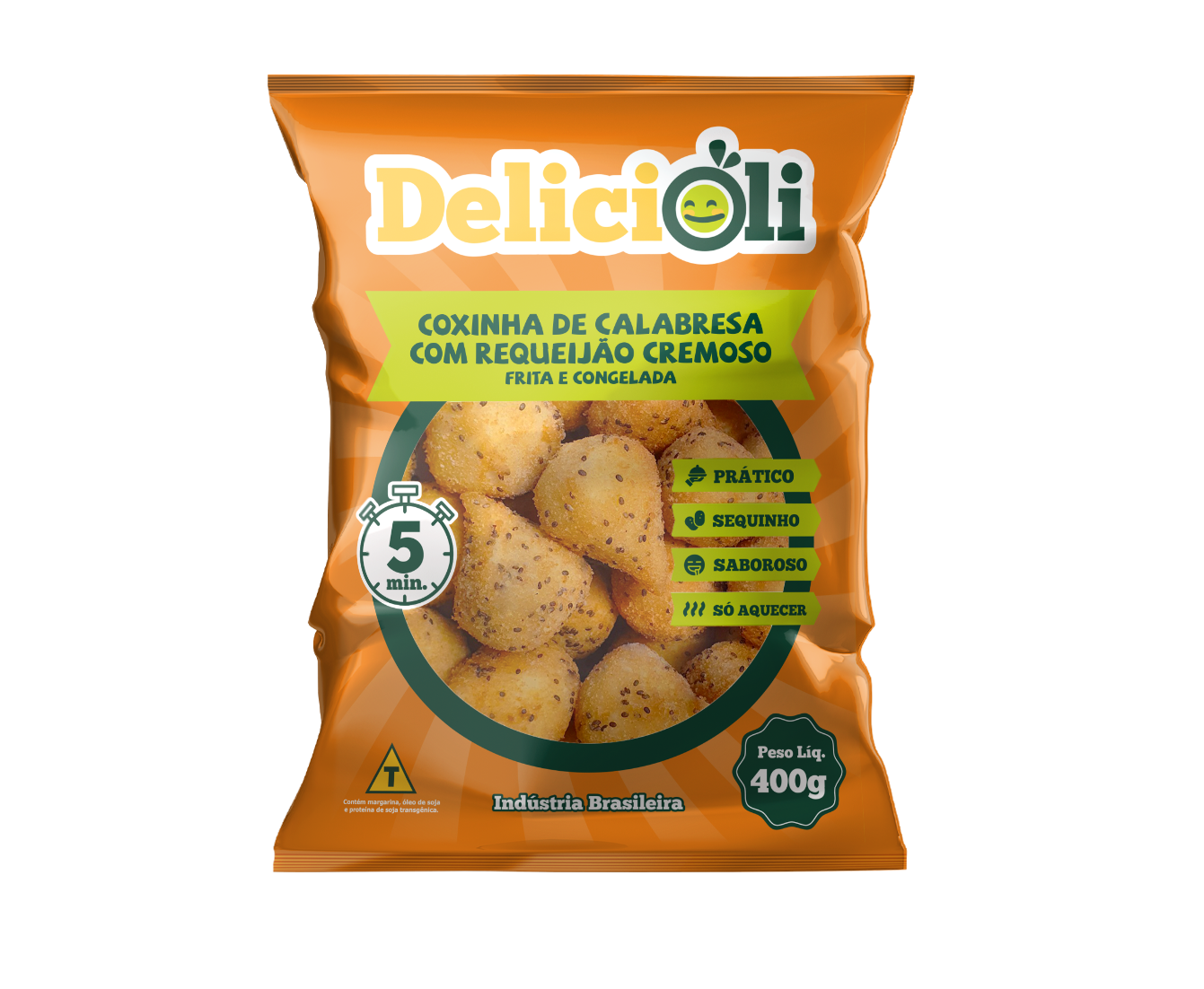 Coxinha de Calabresa com Requeijão Cremoso 400g