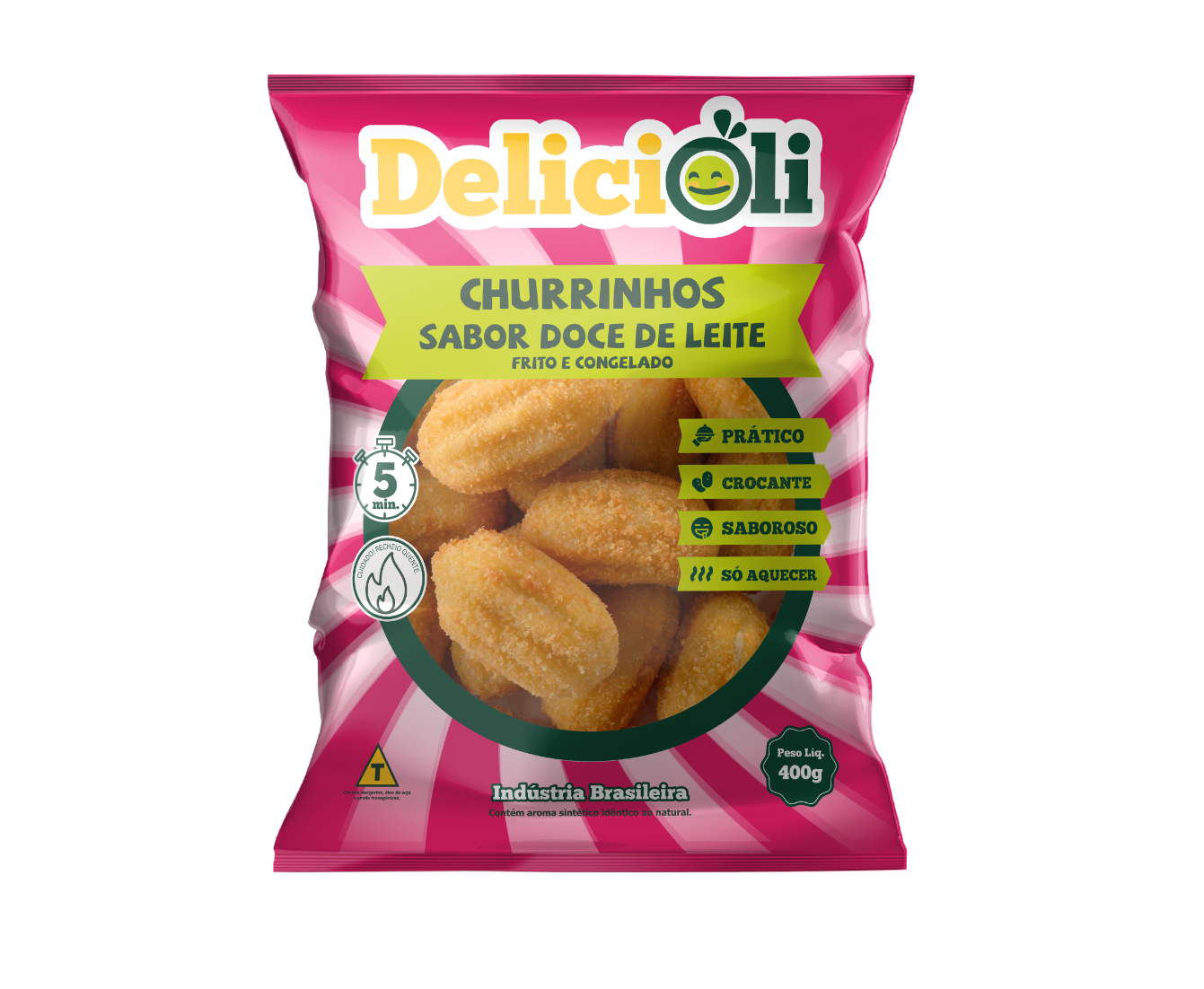 Churrinhos Sabor Doce de Leite 400g